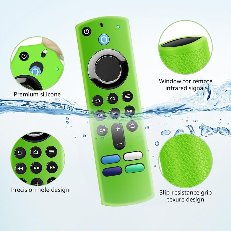 OneBom （3 Pack） Silicone Protective Remote Case Cover, Silicone Control Cover Skin| Glow in The Dark(Green&Pink&Blue) - Image 2